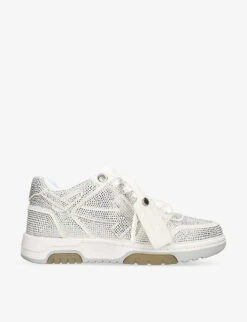 Out Of Office Crystal-embellished Low-top Leather Trainers