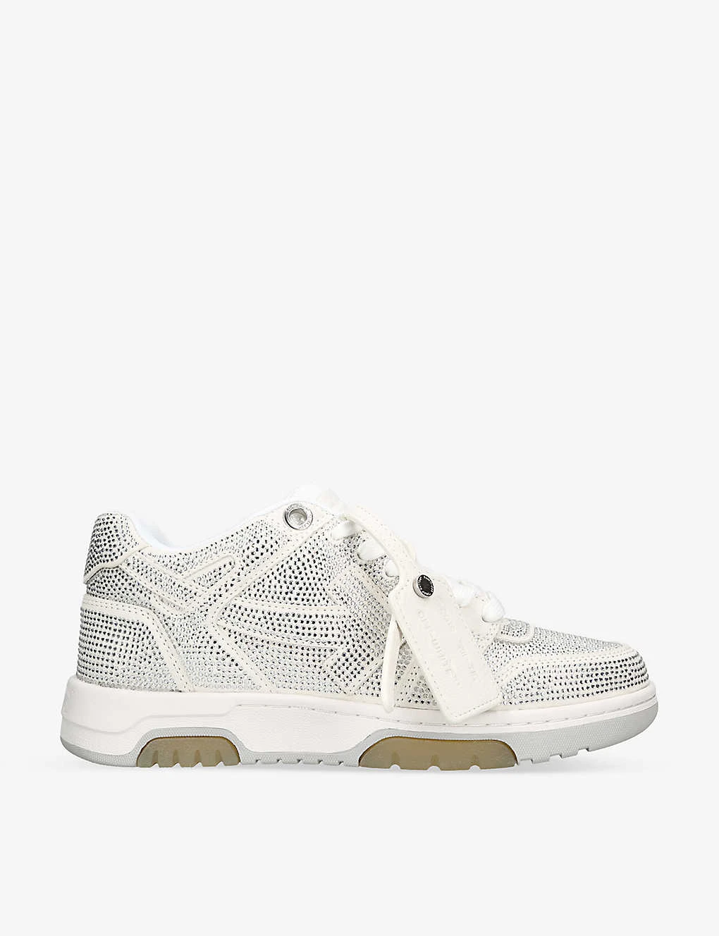Out Of Office Crystal-embellished Low-top Leather Trainers