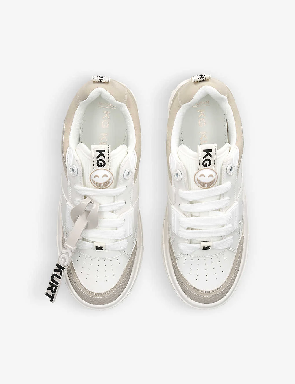KG Kurt Geiger Lea Contrast-panel Faux-leather Low-top Trainers - Image 2