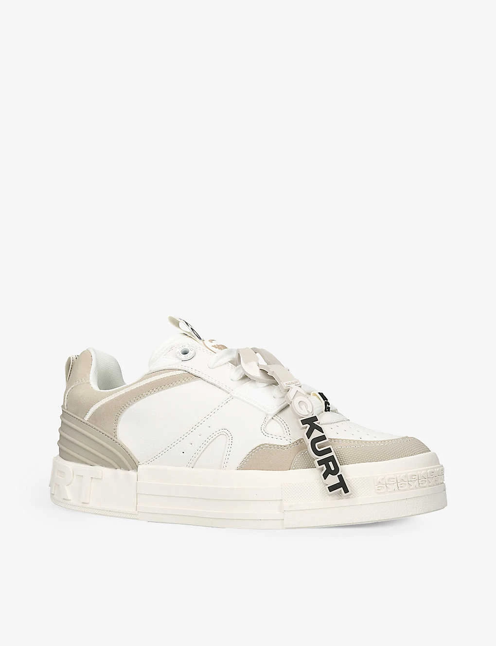 KG Kurt Geiger Lea Contrast-panel Faux-leather Low-top Trainers - Image 3