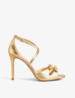 Ted Baker Bicci Bow-strap Leather Heeled Sandals