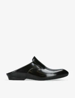 Dries Van Noten Almond-toe Branded-sole Leather Mules