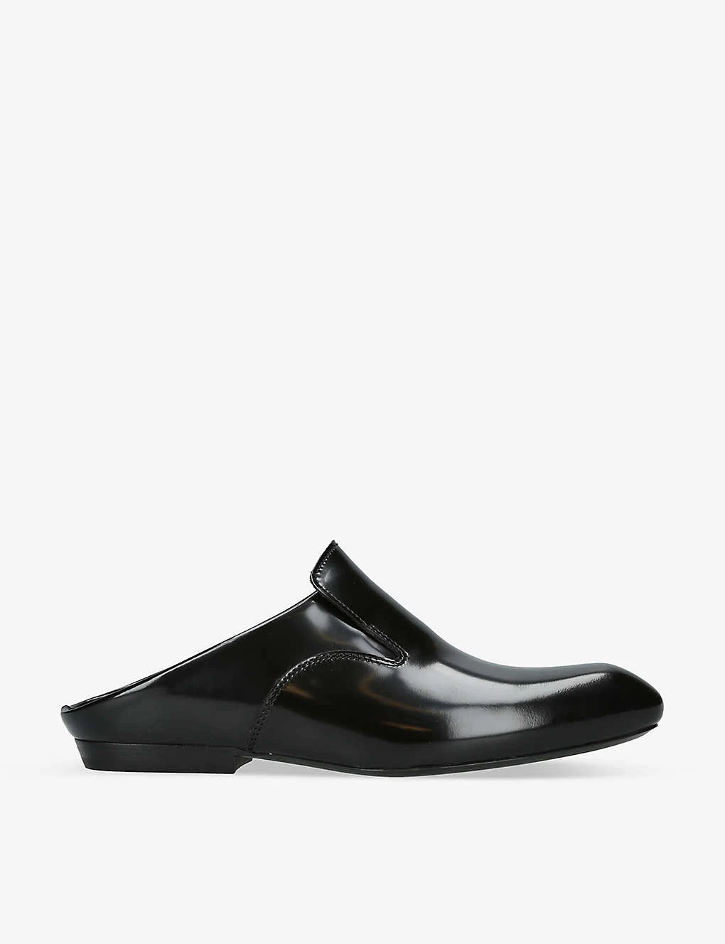 Dries Van Noten Almond-toe Branded-sole Leather Mules