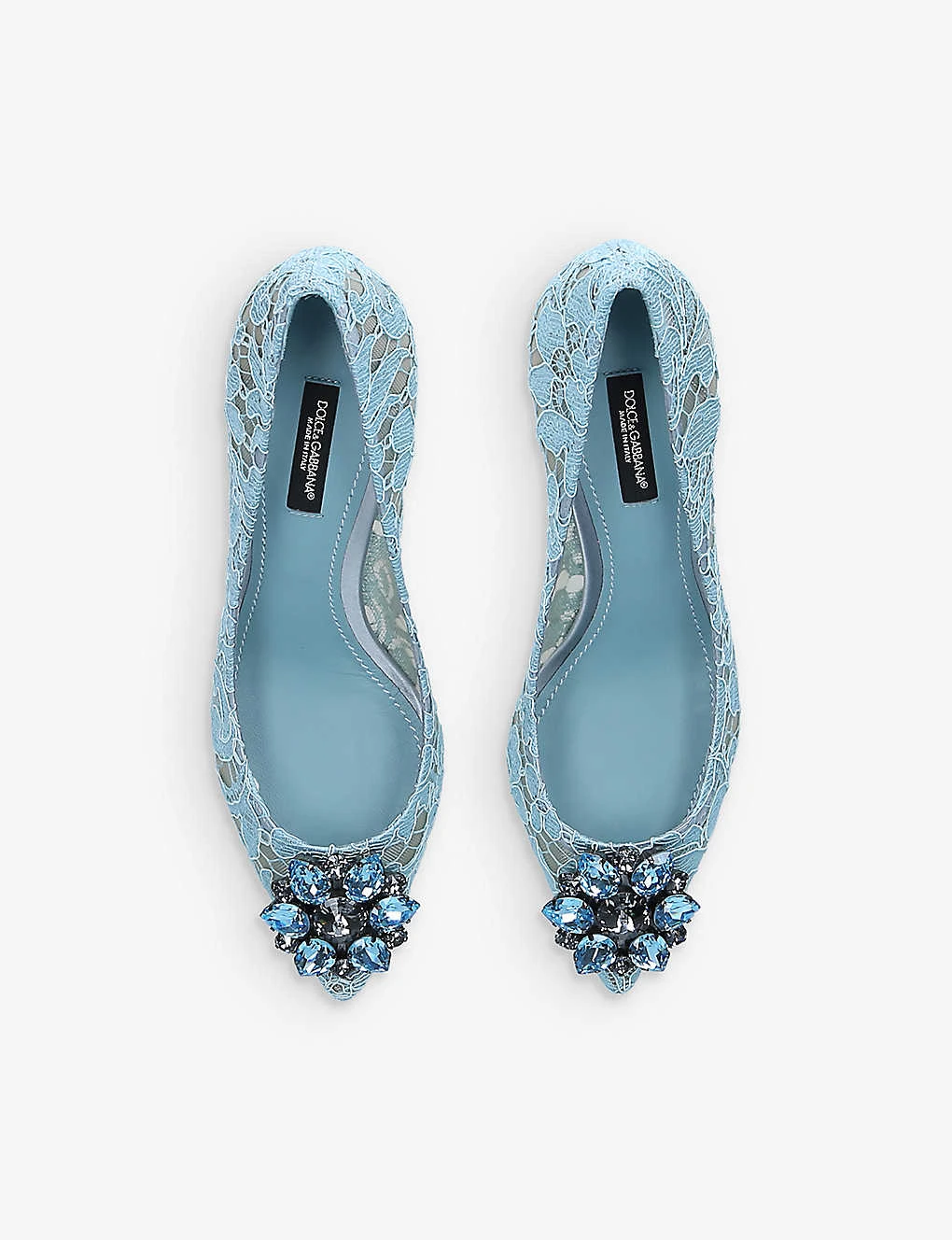 Dolce & Gabbana Bellucci Brooch-embellished Lace And Mesh Courts - Image 2