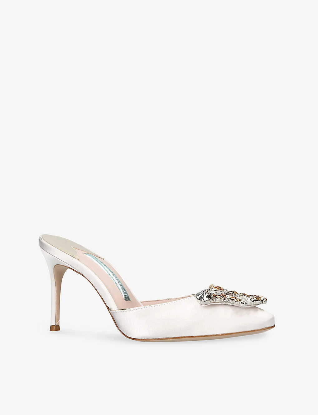 Sophia Webster Margaux Crystal-embellished Leather Heeled Mules - Image 3