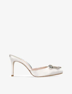 Sophia Webster Margaux Crystal-embellished Leather Heeled Mules