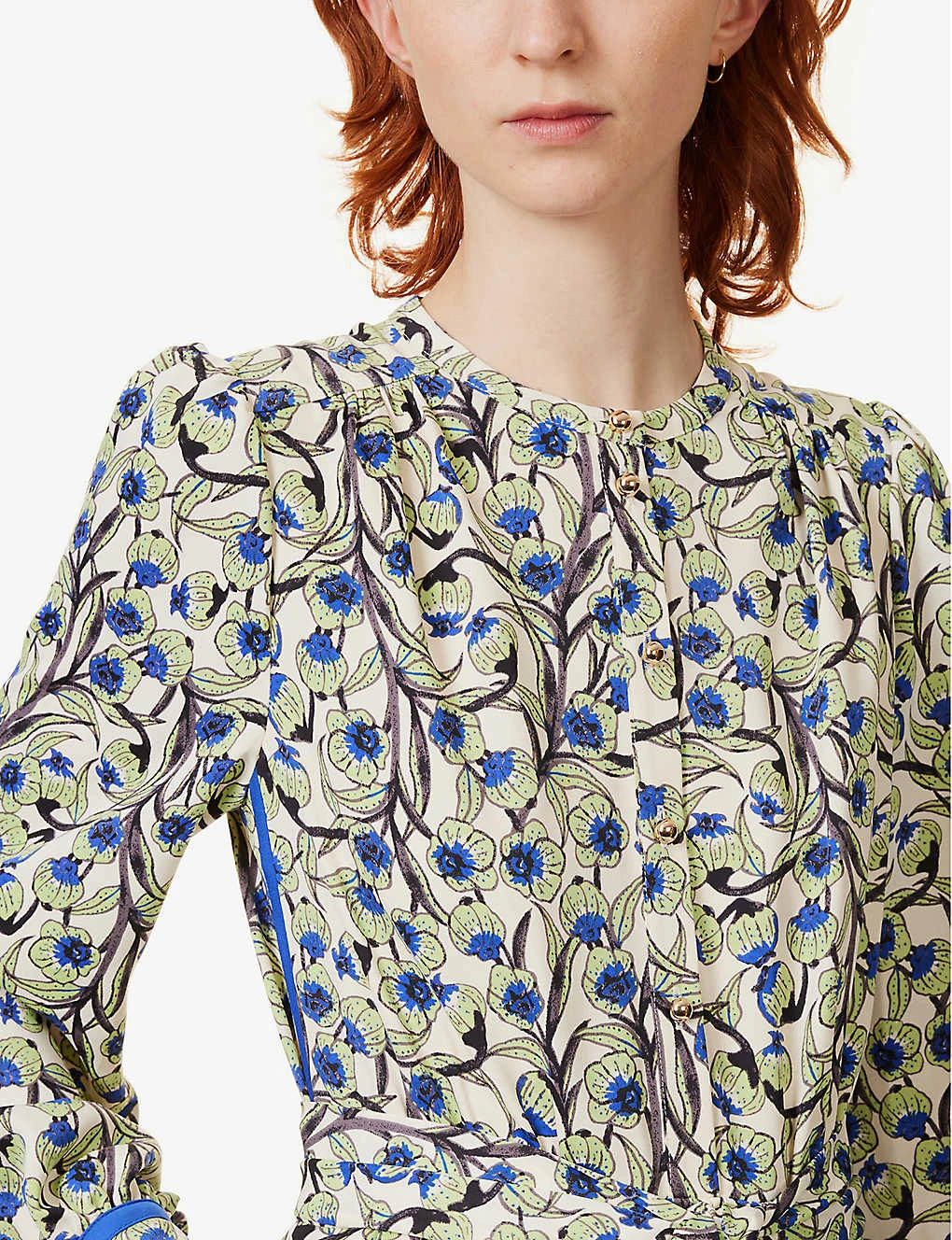 ME AND EM Self-tie Flared-hem Recycled-polyester Mini Dress - Image 5