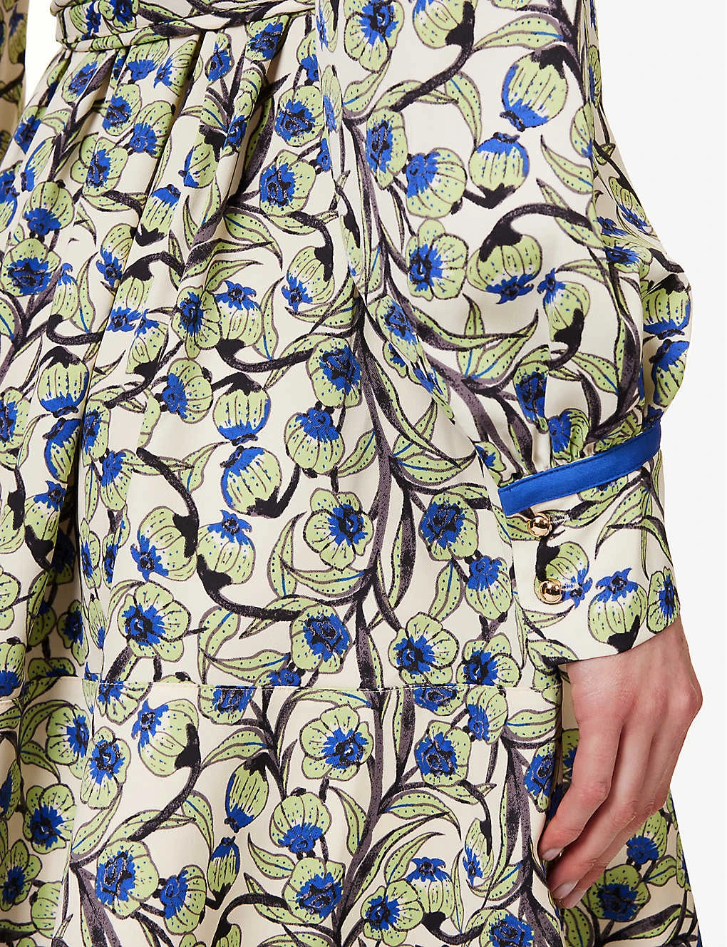 ME AND EM Self-tie Flared-hem Recycled-polyester Mini Dress - Image 6