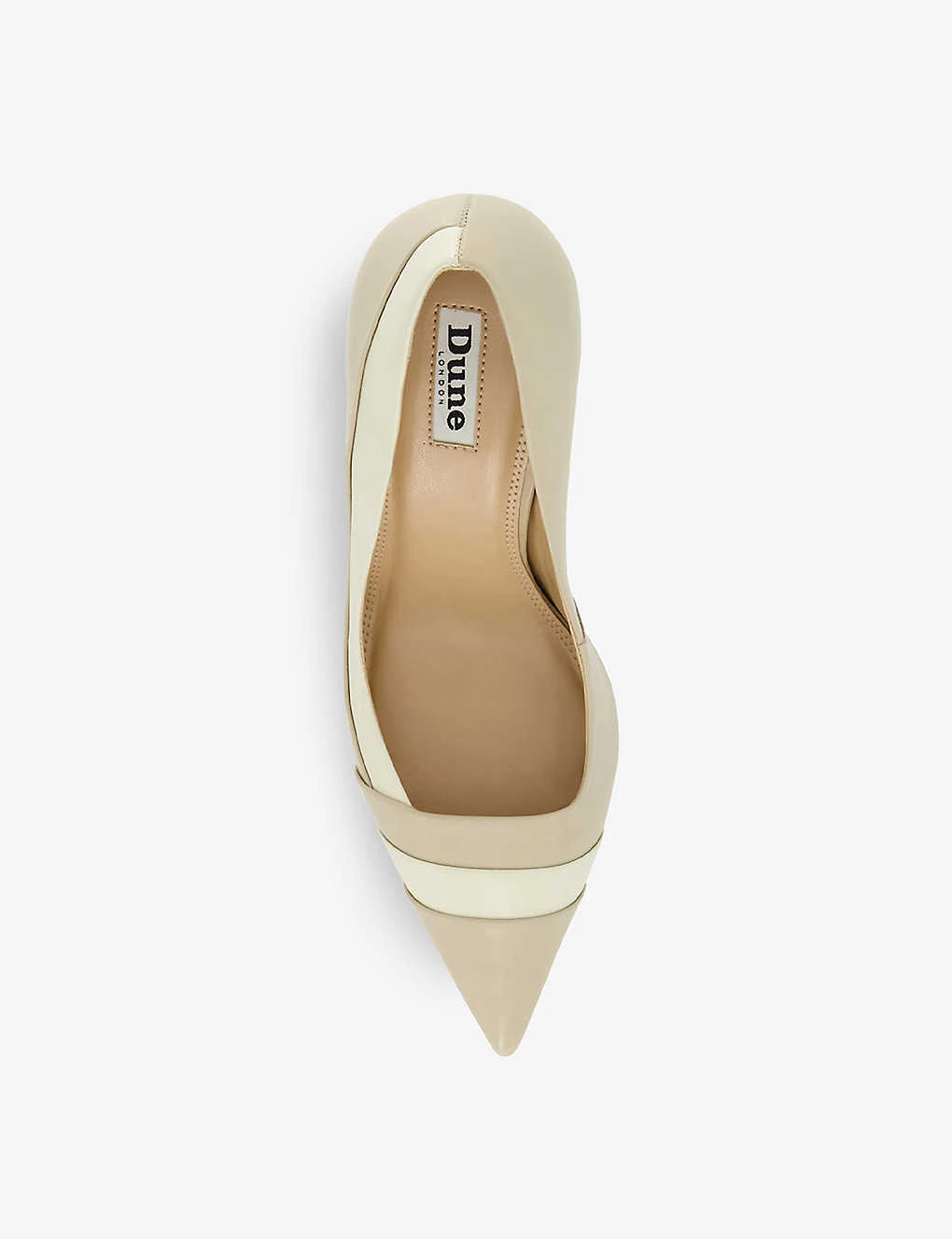 Dune Alexandria Pointed High-heeled Leather Court Shoes - Image 2