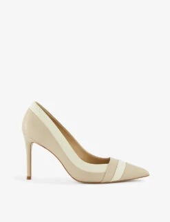 Dune Alexandria Pointed High-heeled Leather Court Shoes