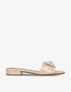 Valentino Garavani One Stud Stud-embellished Patent-leather Sandals
