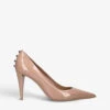 Valentino Garavani Rockstud Stud-embellished Patent-leather Heeled Courts