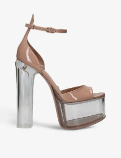 Valentino Garavani Tan-Go Platform-sole Patent-leather Heeled Sandals
