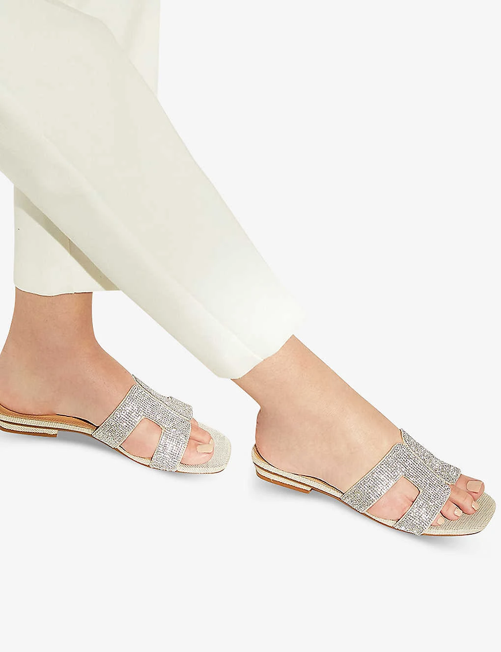 Dune Loupe Cut Out-strap Embellished Sandals - Image 5