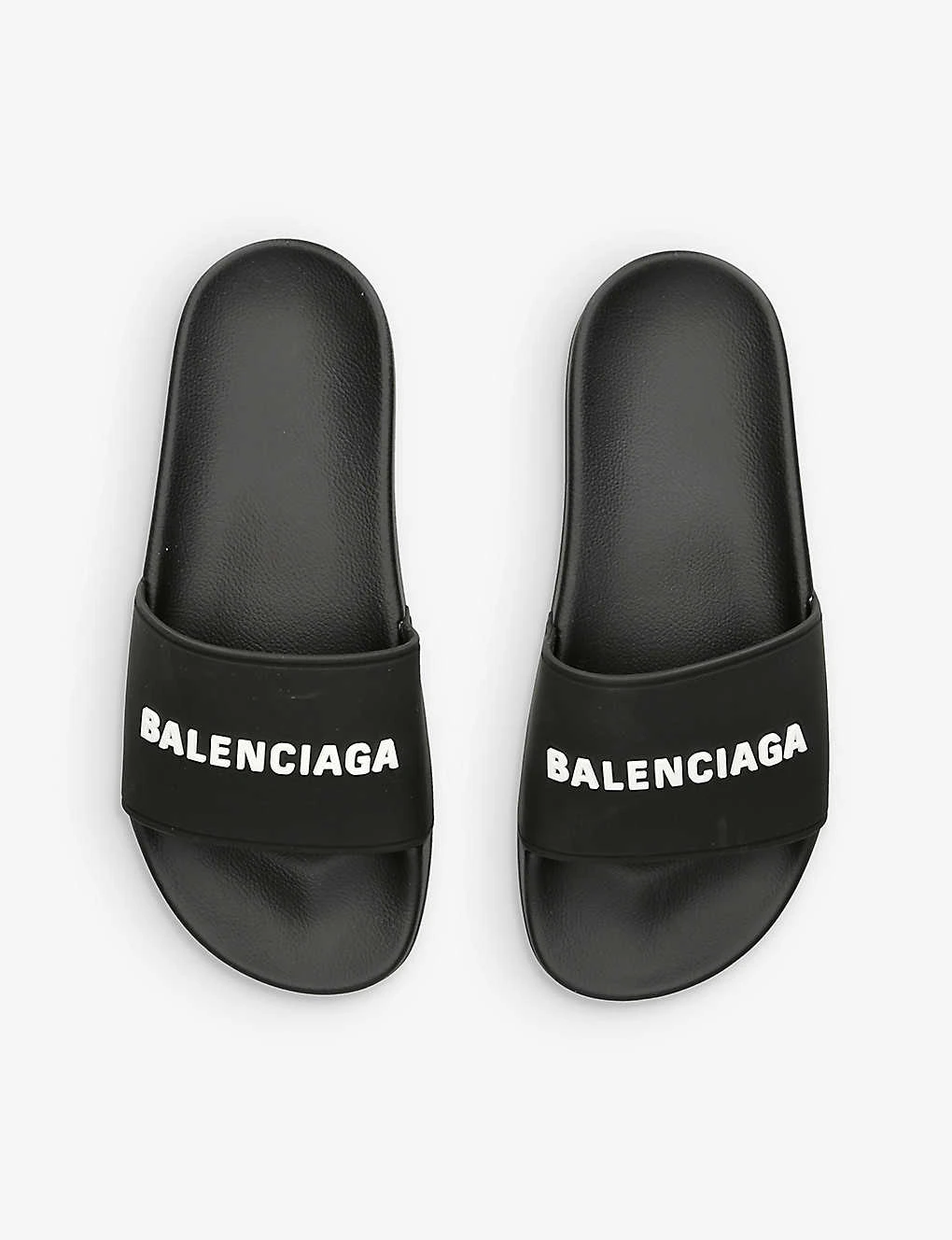 Balenciaga Logo-embossed Rubber Slides - Image 2