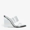 Alexander McQueen Plexi Runway 105 Woven Wedge Sandals