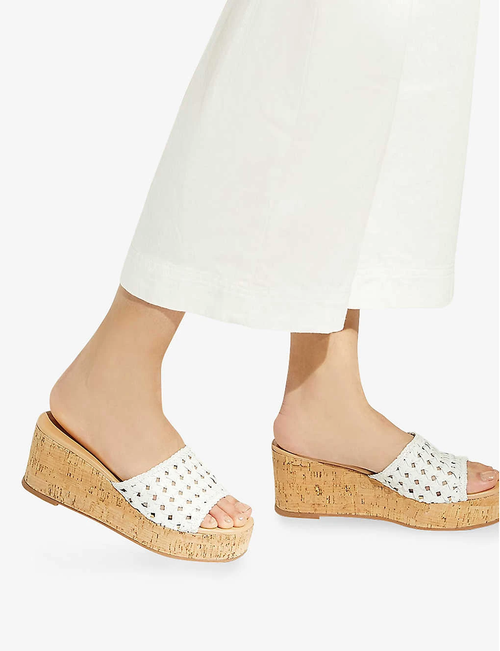 Dune Katey Lattice Leather Mules - Image 5