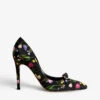 Ted Baker Floral-print Bow-embellished Woven Courts