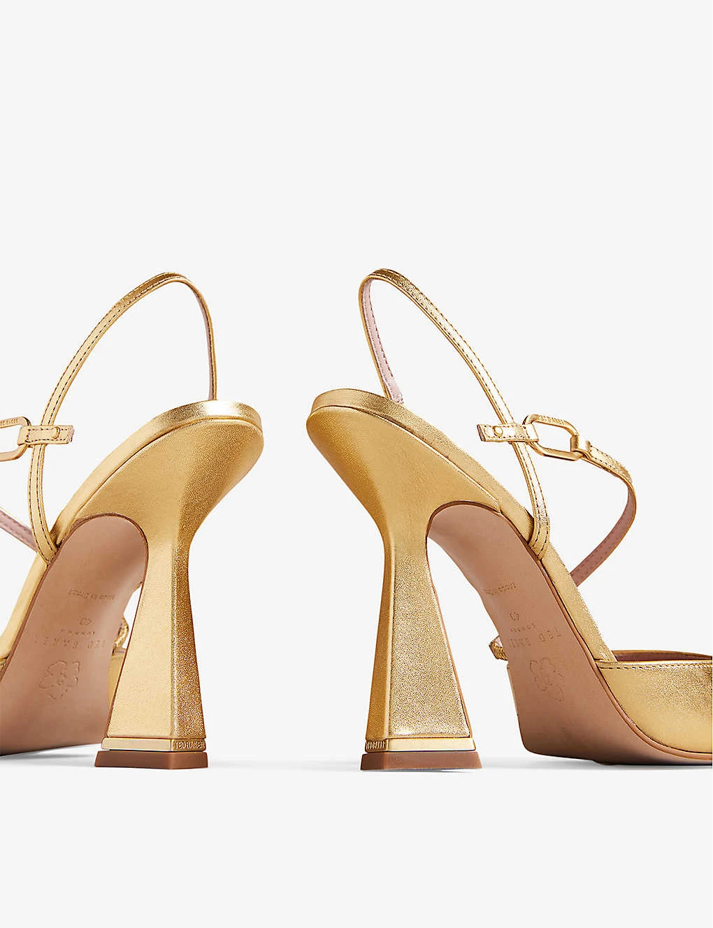 Ted Baker Coriana Geometric-heel Leather Courts - Image 4