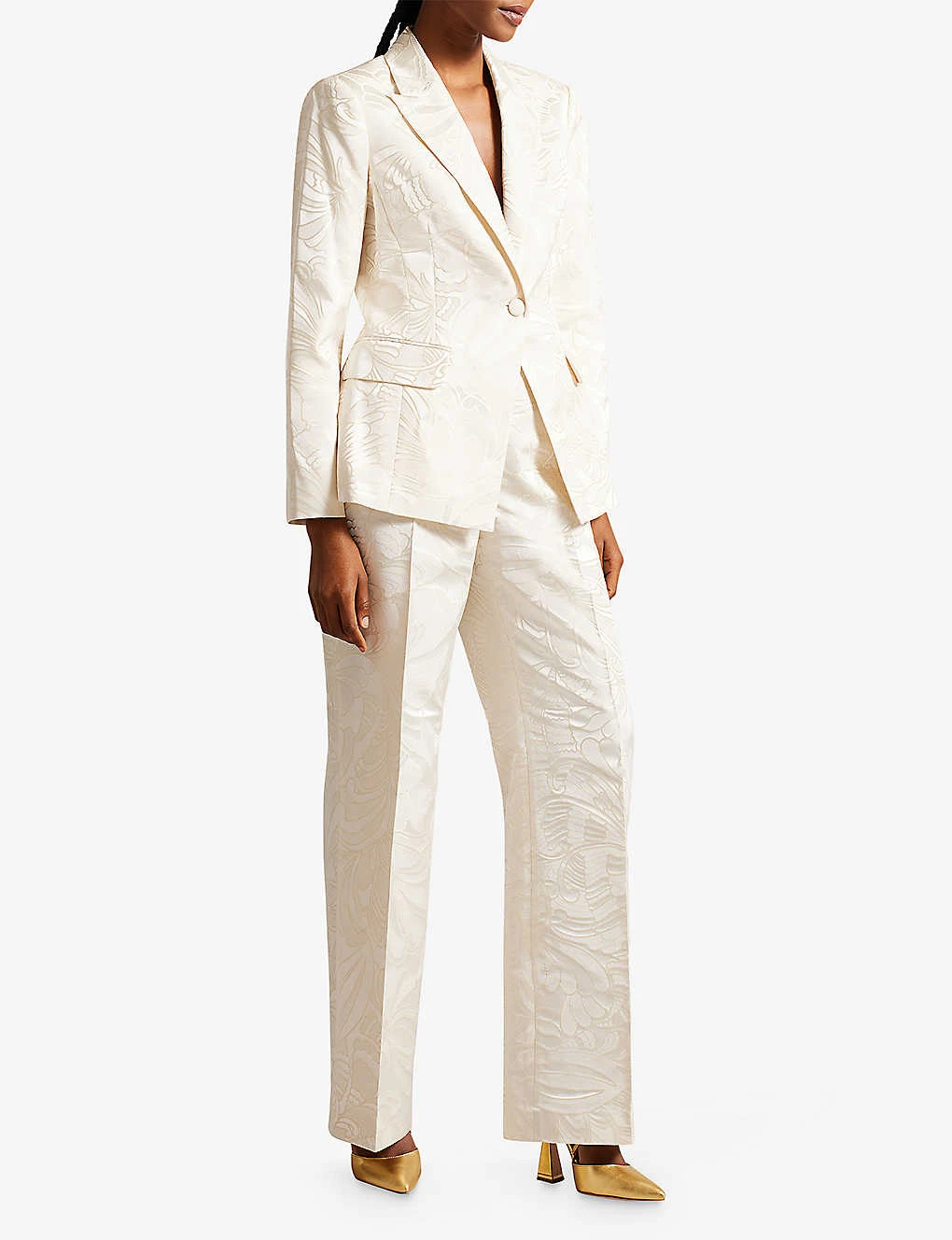 Ted Baker Coriana Geometric-heel Leather Courts - Image 5