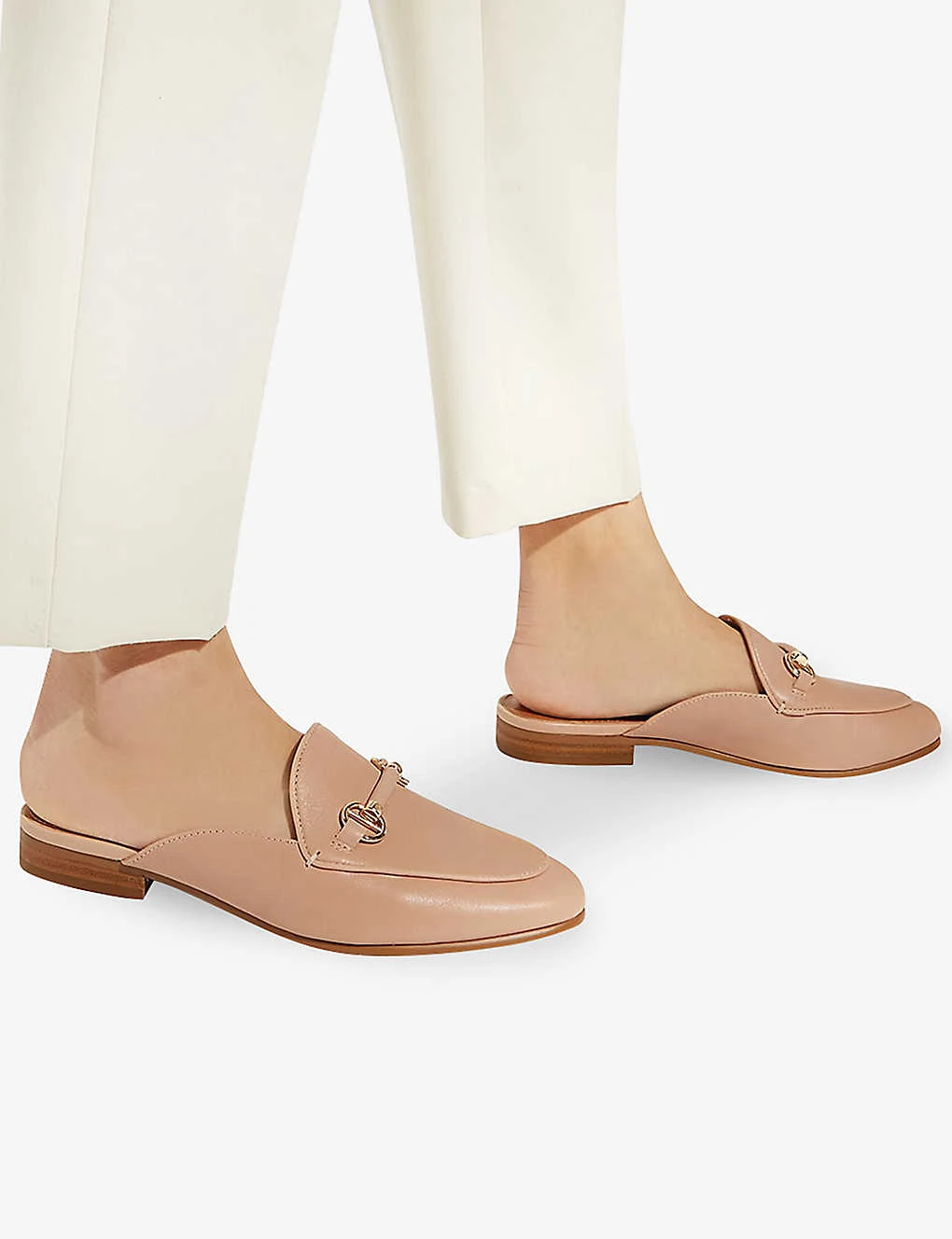 Dune Glowin Backless Horsebit-chain Leather Loafers - Image 5