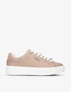 Carvela Dream Logo-embellished Faux-leather Low-top Trainers