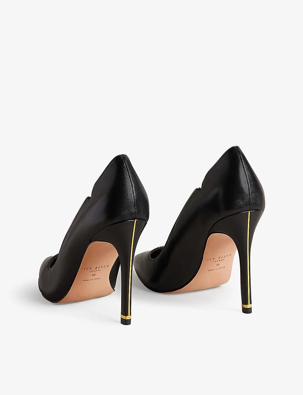 Ted Baker Cut-out Leather Heeled Courts - Image 3
