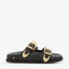 ANINE BING Waylon Double-strap Leather Sliders