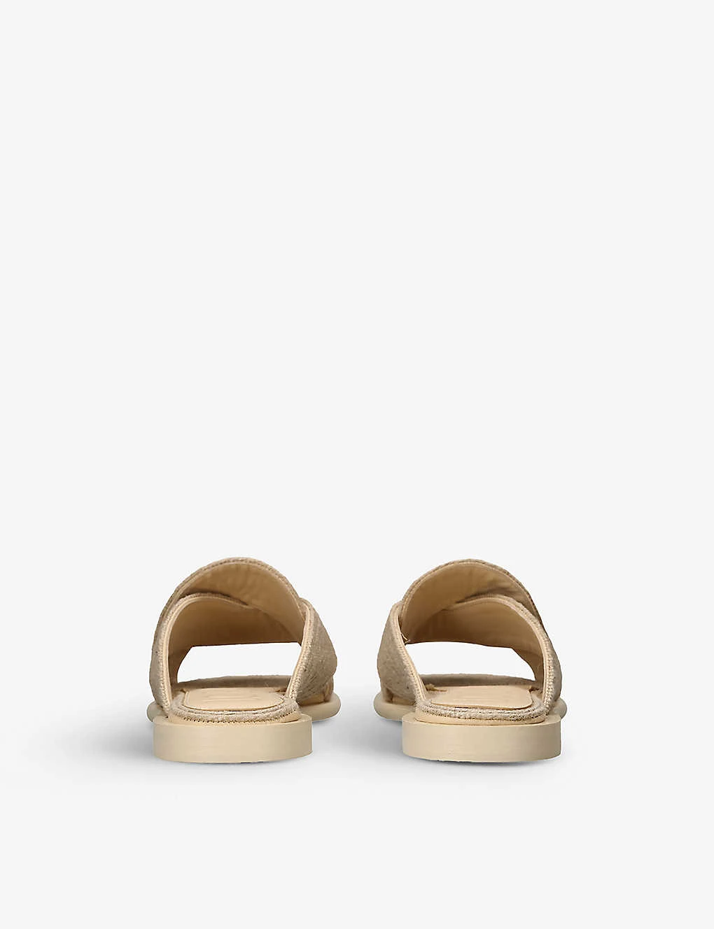 Loewe Petal Square-toe Raffia Sliders - Image 4