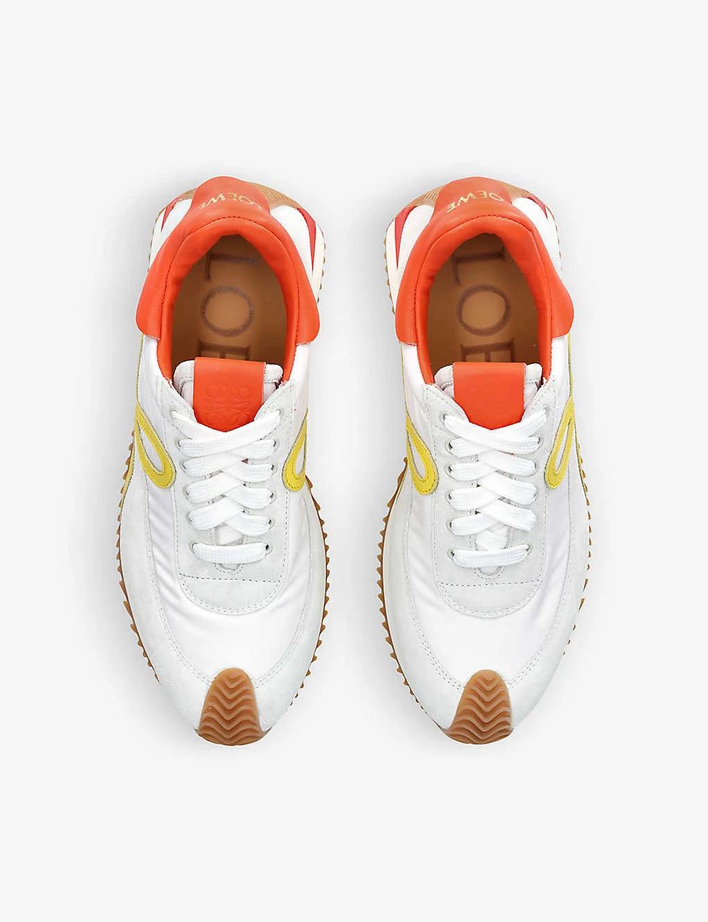 Loewe X Paula's Ibiza Flow Runner Monogram-embroidered Leather And Suede Low-top Trainers - Image 2