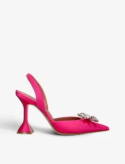 Amina Muaddi Rosie Crystal-embellished Heeled Courts