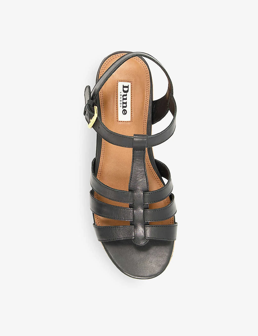 Dune Lenson Corked Sole Leather Sandals - Image 2