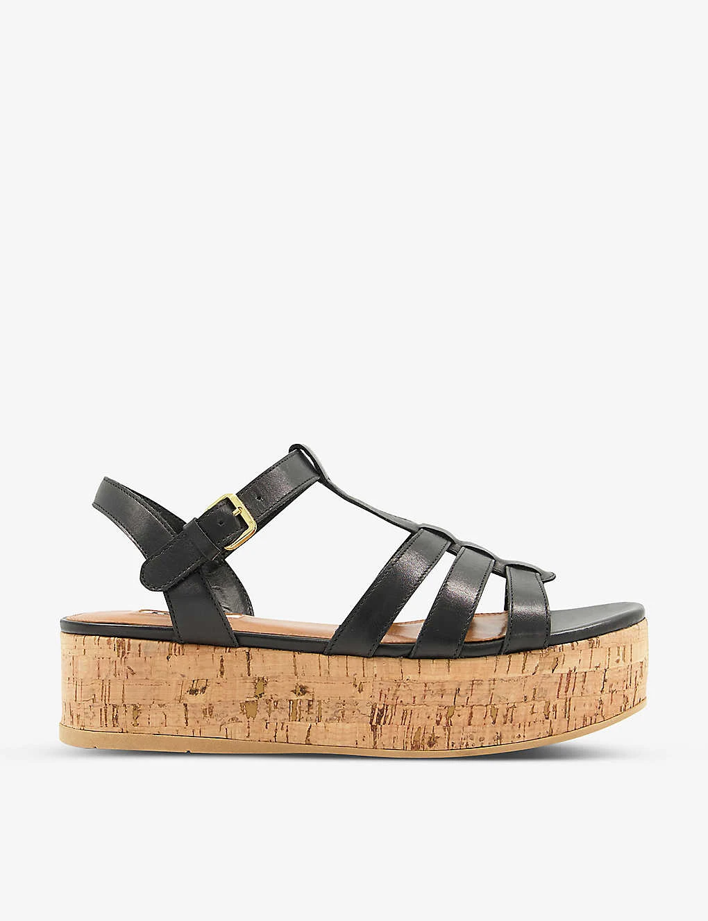 Dune Lenson Corked Sole Leather Sandals