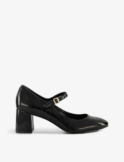 Dune Alenna Block-heel Mary Jane Faux-leather Courts