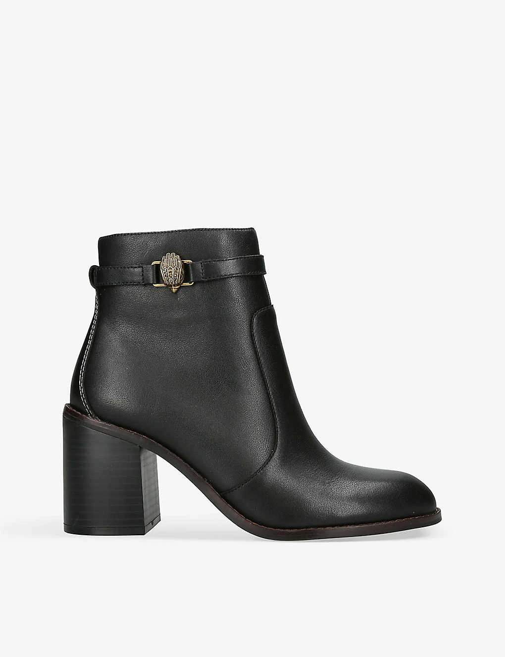 Kurt Geiger London Shoreditch Eagle-motif Leather Ankle Boots