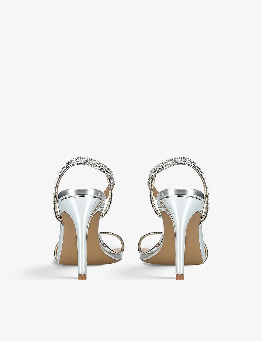 Steve Madden Ratify Embellished Metallic Faux-leather Sandals - Image 4