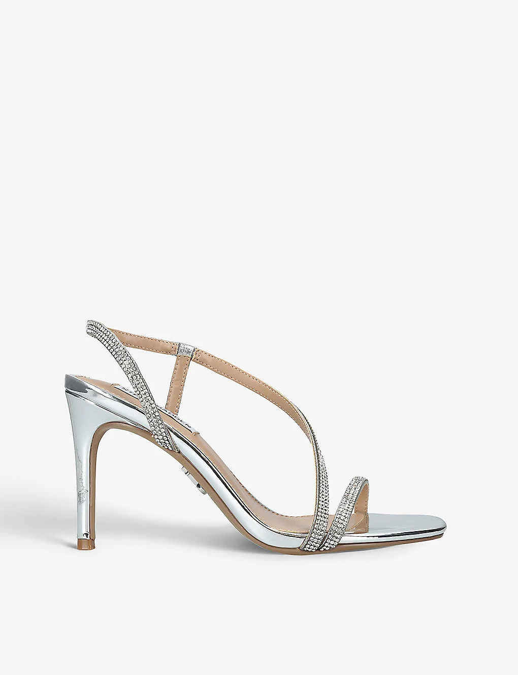 Steve Madden Ratify Embellished Metallic Faux-leather Sandals