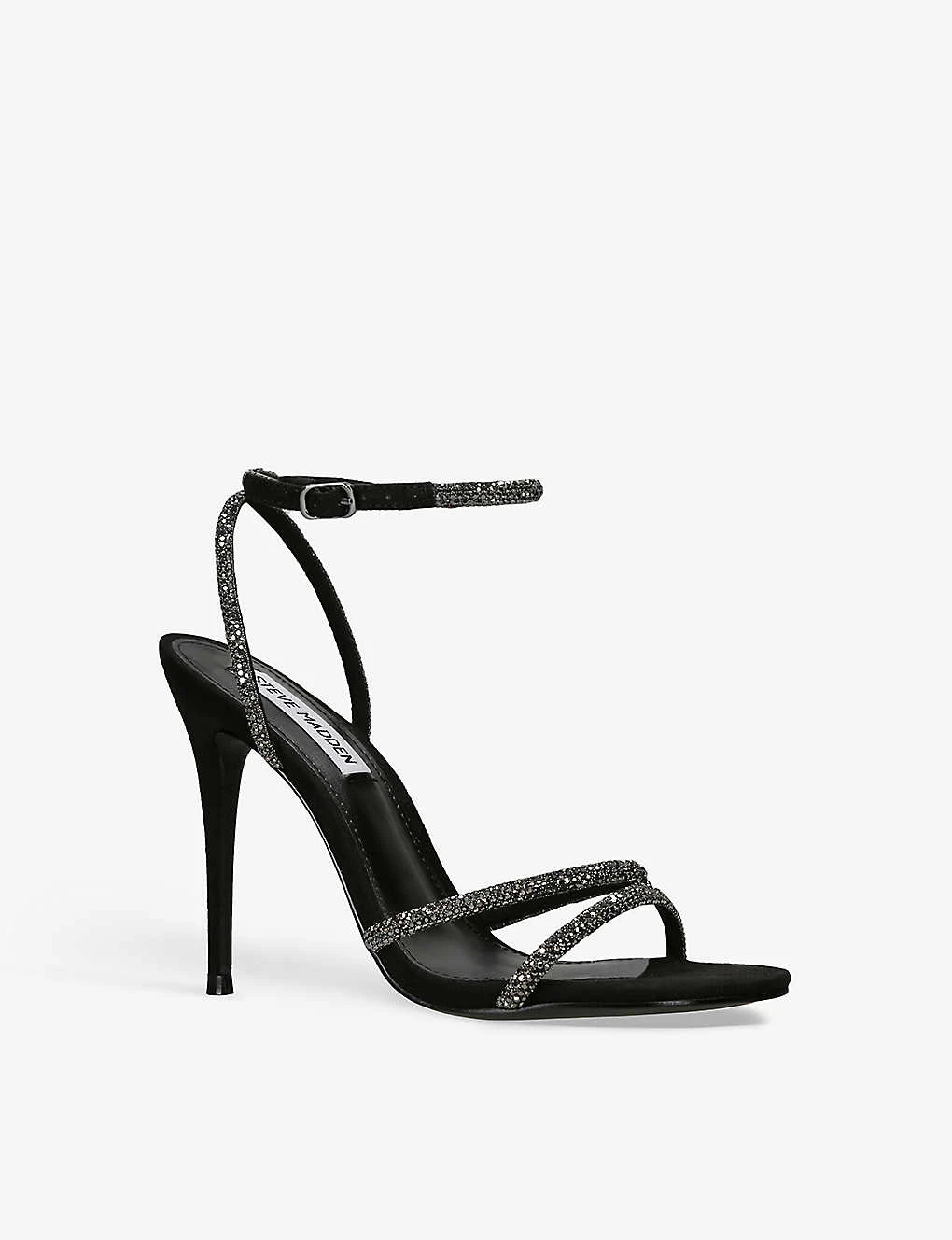 Steve Madden Bryanna Rhinestone-embellished Stiletto-heel Woven Sandals - Image 3