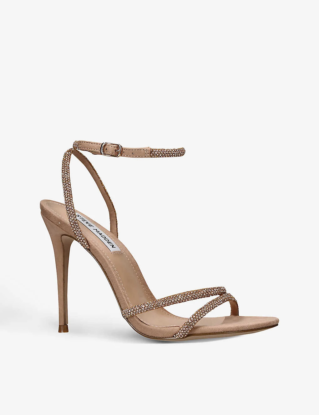 Steve Madden Bryanna Rhinestone-embellished Suede Sandals - Image 3