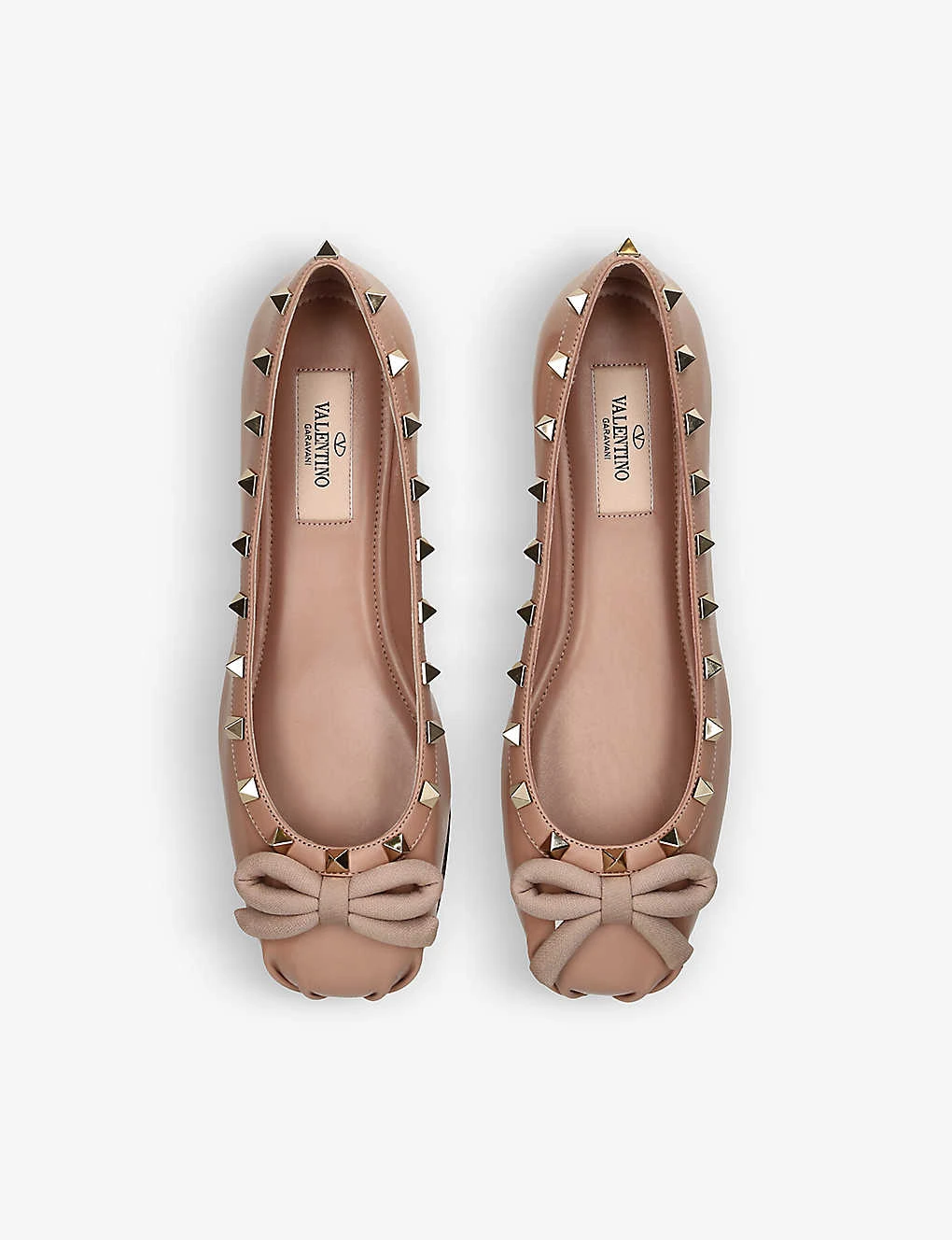 Valentino Garavani Rockstud-embellished Patent-leather Ballerina Flats - Image 2