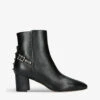 Valentino Garavani Rockstud Booties Brand-embellished Leather Heeled Ankle Boots