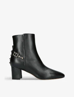 Valentino Garavani Rockstud Booties Brand-embellished Leather Heeled Ankle Boots