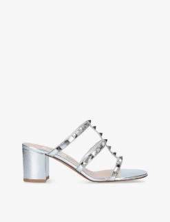 Valentino Garavani Rockstud 60 Stud-embellished Leather Heeled Mules