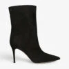 Pointed-toe Suede Ankle Boots