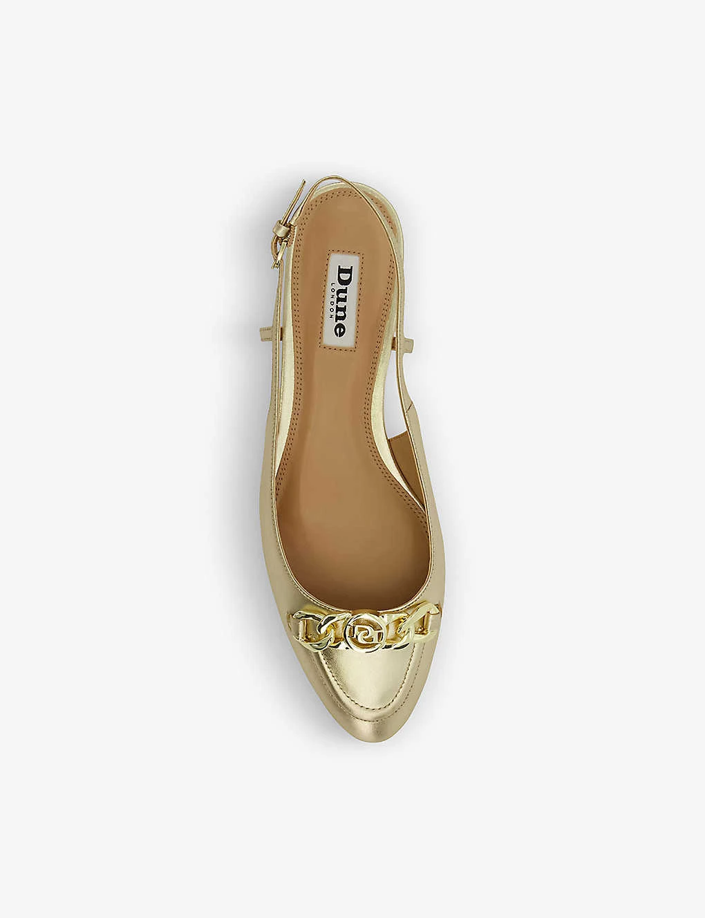 Dune Hippity Chain-trim Metallic-leather Pumps - Image 2