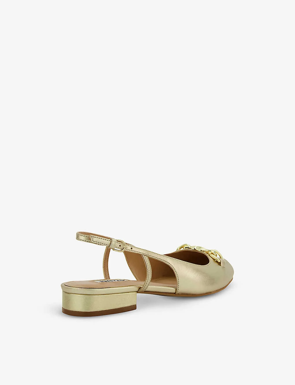 Dune Hippity Chain-trim Metallic-leather Pumps - Image 4