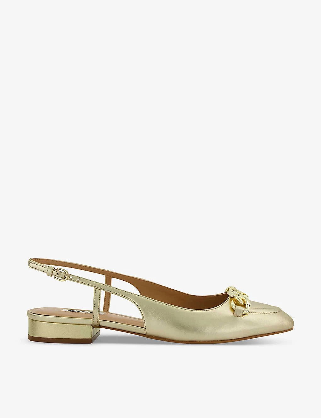 Dune Hippity Chain-trim Metallic-leather Pumps