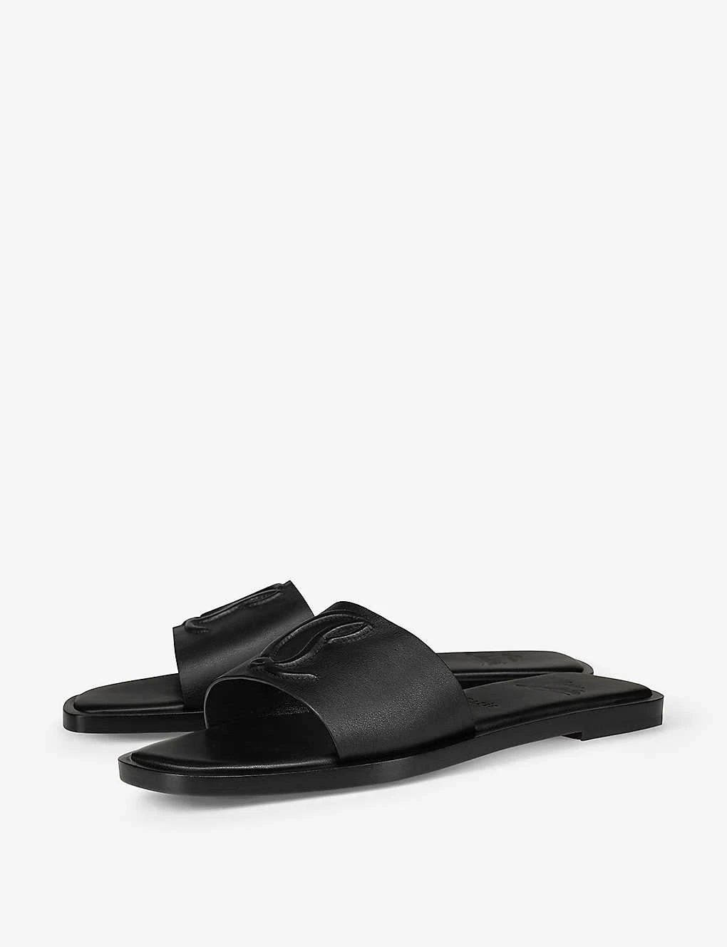 Christian Louboutin CL Logo-embossed Leather Mules - Image 3