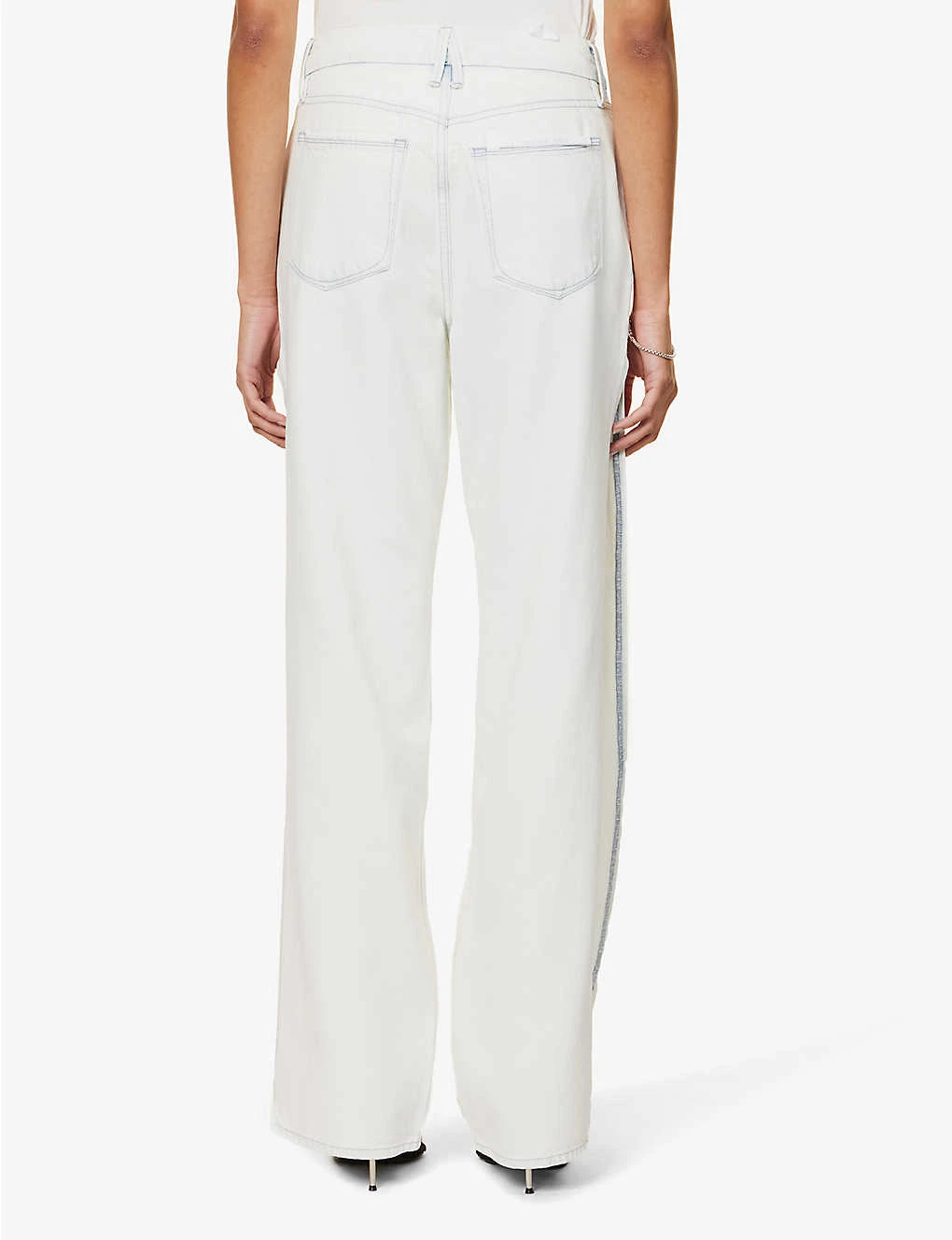 GOOD AMERICAN Good Boy Side-split Relaxed-fit Denim-blend Jeans - Image 5