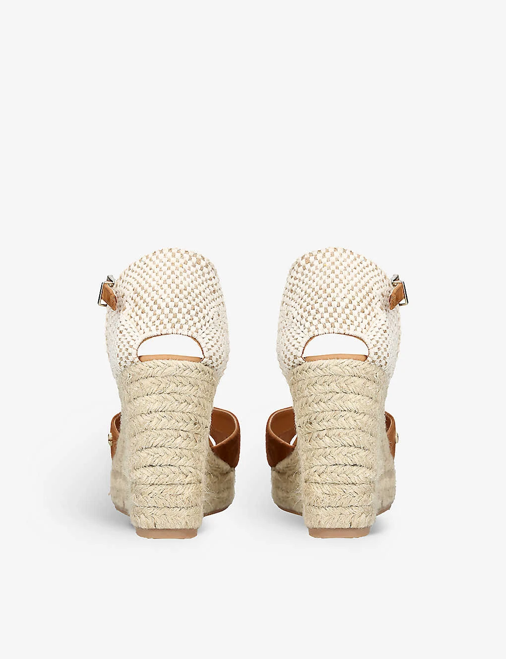 Sun Ray Logo-embellished Suede Wedge Espadrilles - Image 4